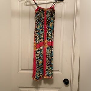 India Boutique Pink and Yellow Boho Dress